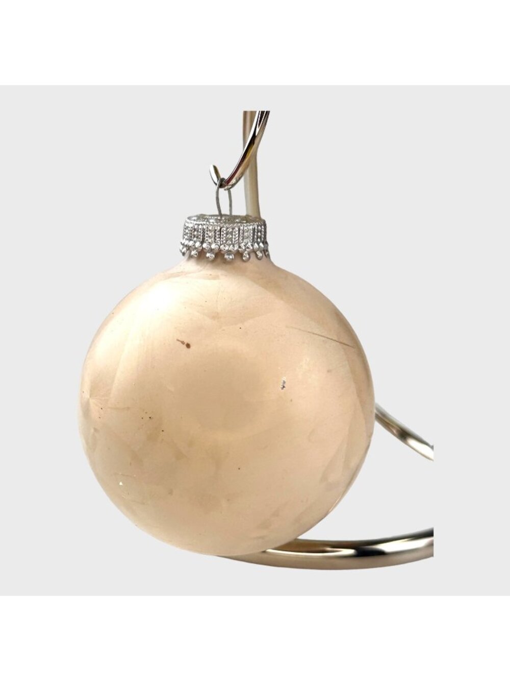 Vintage West Germany Glass Ball Ornaments Set Of 2 Hand-Painted Red & Gold Holid - Picture 9 of 9